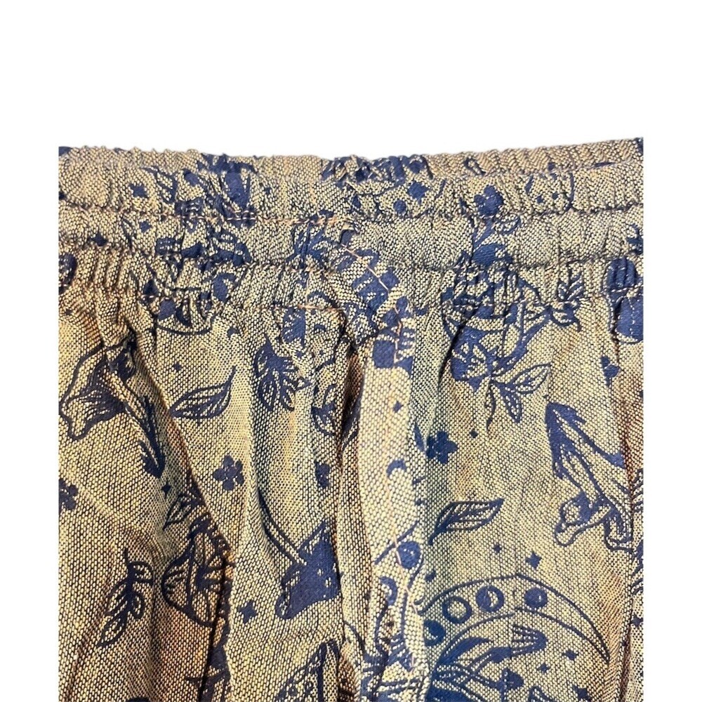 Y2k Hippie Women’s Wide-Leg Palazzo Pants 27” Boho Celestial Mushroom Gypsy - Picture 4 of 14